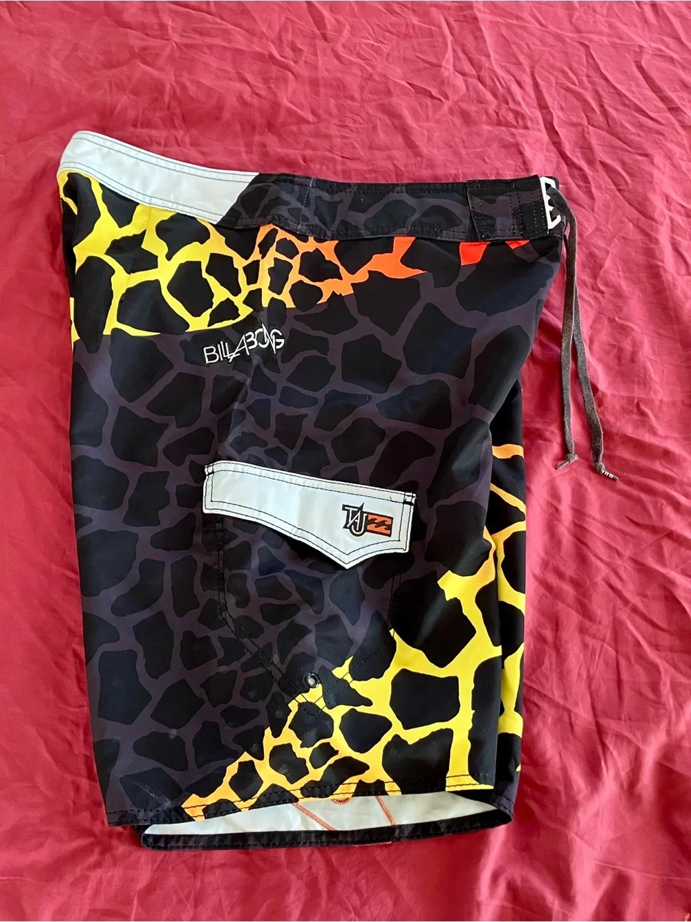 Vintage Taj Burrow Billabong Men's Black Swim Board Shorts; Some Piling-Last Pic